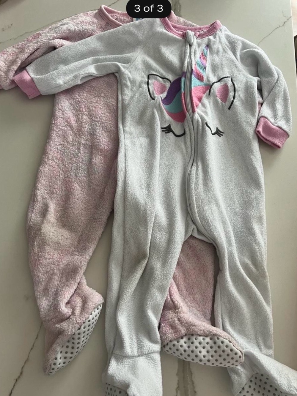 Bundle of 2 9-12 month footed pajamas